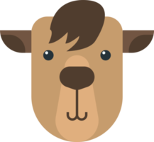 donkey face illustration in minimal style png