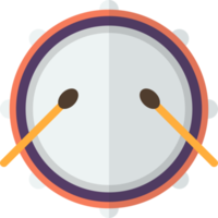 drums from top view illustration in minimal style png