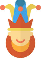 child with party hat illustration in minimal style png