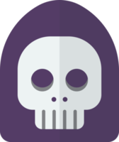 linda ilustración de fantasmas y calaveras en un estilo minimalista png