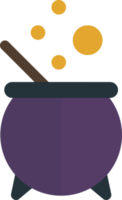 illustration de chaudron de sorcière dans un style minimal png