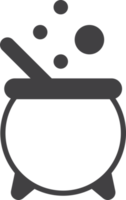 Witch Cauldron illustration in minimal style png