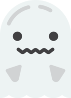 cute ghost and skull illustration in minimal style png