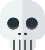 cute ghost and skull illustration in minimal style png