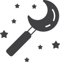 ilustração de varinha de lua em estilo minimalista png