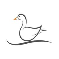 Goose logo icon design vector