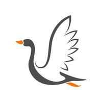 Goose logo icon design vector