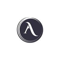 Vector luxury circular element design with Letter A