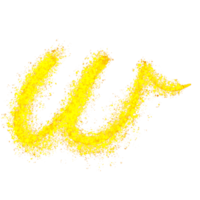 Kleinbuchstaben Goldglitter Alphabet w png