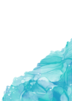 Turquoise Alcohal Ink Paintbrush png