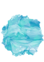 pinceau à encre alcool turquoise png