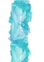 pinceau à encre alcool turquoise png