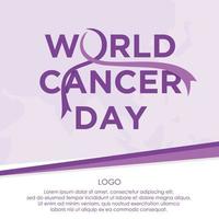 World Cancer Day  poster or banner background vector