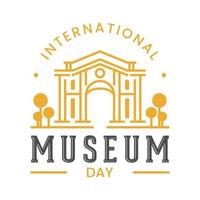 dia internacional de los museos vector