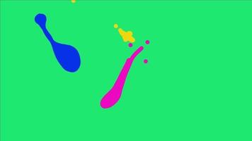 Colorful Paint Splash cartoon animation video