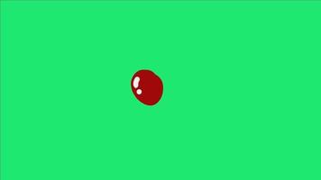 Animation of red liquid emitting on a green screen background video