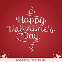 Happy Valentines Day template background vector