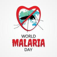 carta vectorial del día mundial de la malaria para el diseño de elementos vector