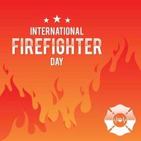 Background design International Firefighters Day vector