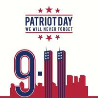 Vector illustration for Patriot Day USA poster or banner