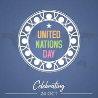 United Nations Day letter vector background