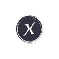 Vector luxury circular element design with Letter X
