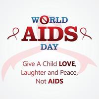 World AIDS day emblem template design vector background