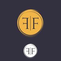 Vector luxury style letter FF logo monogram alphabet