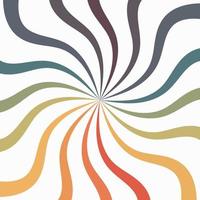 Background in hippie style with waves in rainbow colors vector