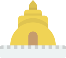 illustration de temple de style thaïlandais dans un style minimal png