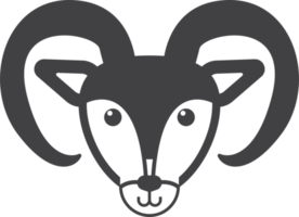 goat illustration in minimal style png