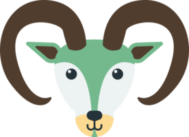 goat illustration in minimal style png