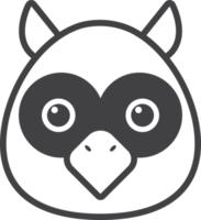 illustration de hibou dans un style minimaliste png