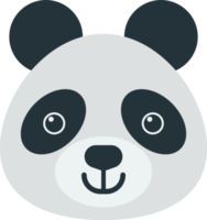 ilustración de cara de panda en estilo minimalista