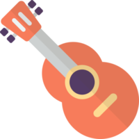 illustration de guitare acoustique dans un style minimal png