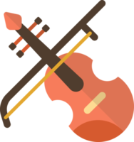 ilustração de violino em estilo minimalista png