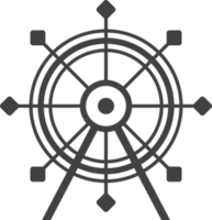 Ferris wheel illustration in minimal style png