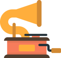 record player illustration in minimal style png