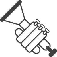 trumpet illustration in minimal style png