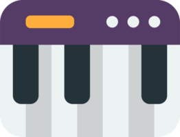 electric piano illustration in minimal style png