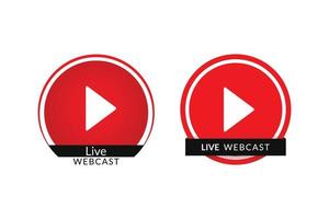 Live Webcast Vector element design.