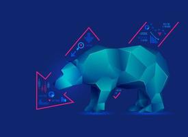 polygon bear concepts vector