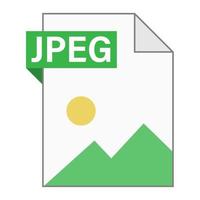 Modern flat design of JPEG file icon for web vector