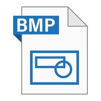 diseño plano moderno del icono de archivo bmp para web vector