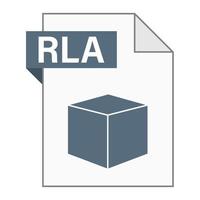 diseño plano moderno de icono de archivo rla para web vector