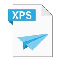 diseño plano moderno del icono de archivo xps para web vector