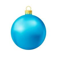 bola azul del árbol de navidad vector