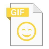 diseño plano moderno del icono de archivo gif para web vector