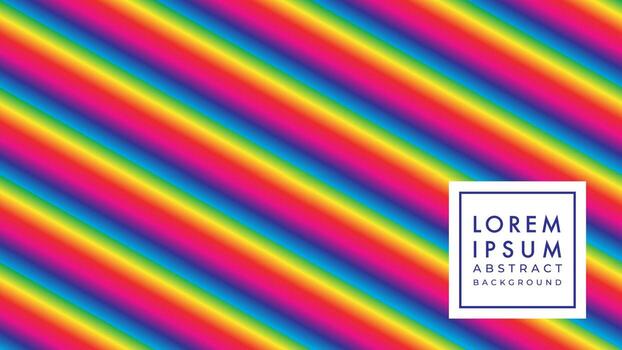 Diagonal rainbow stripe pattern. Abstract background design template. vector