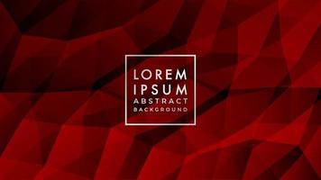 Dark geometric pattern background in red maroon color gradient vector